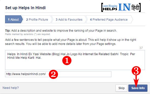 Create Facebook Page Part -4