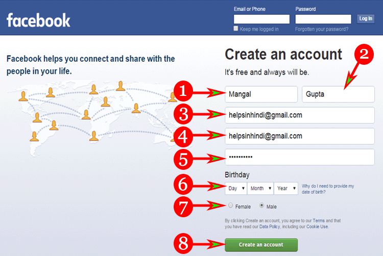 Create an Facebook Account