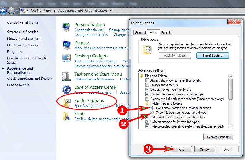 Show Hidden Files And Folders