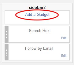 Click on add a gadget