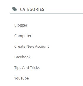 Category Widget