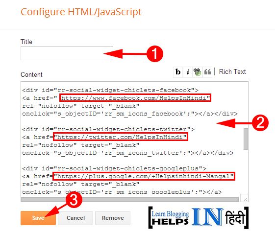 Configure HTML Java Script