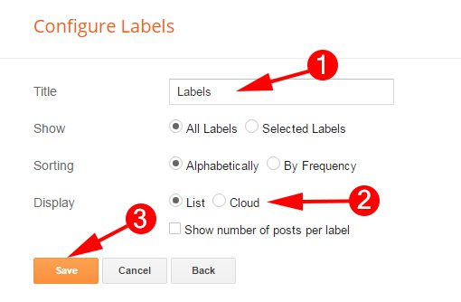 Configure Labels