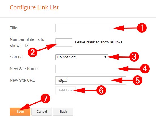 Configure Link List