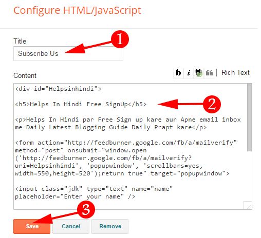 Paste Your Code In HTML JavaScript