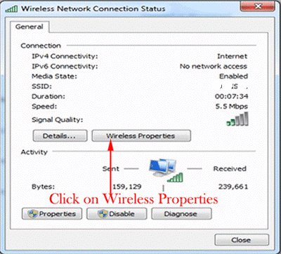 Click on Wireless Properties