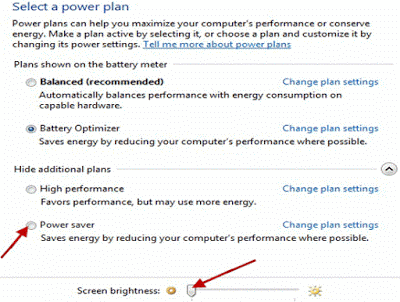 Power Saving Plan Option