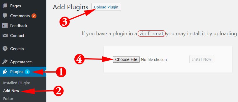 Upload Your Downloaded Plugin