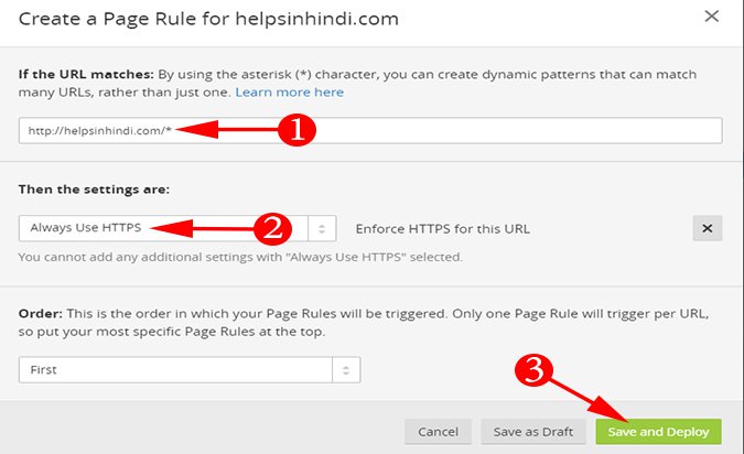 Create a Page Rule