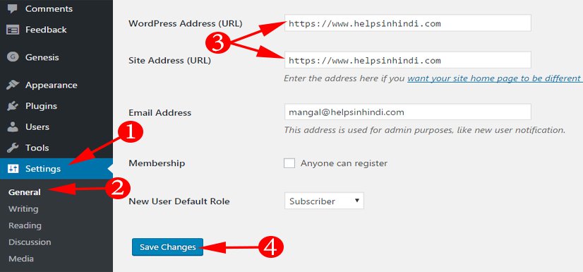 Redirects HTTP URL With HTTPS In WordPress