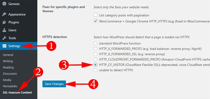 SSL Insecure Content Fixer Setting