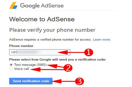 mobile-number-verification for adsense