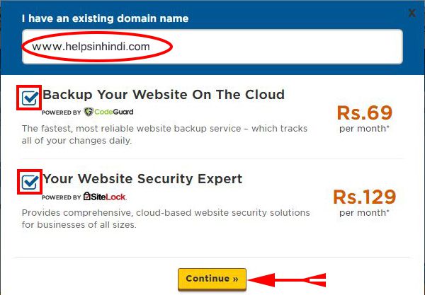 Add Your Domain Name For Buying Hosting