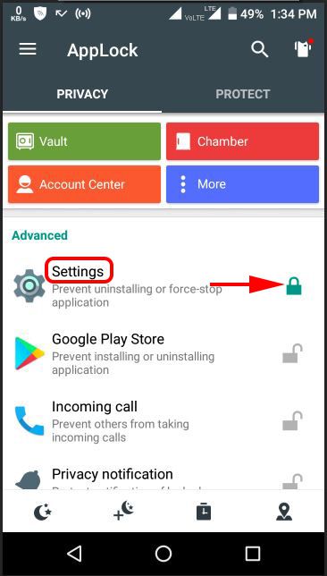 Lock Setting In AppLock