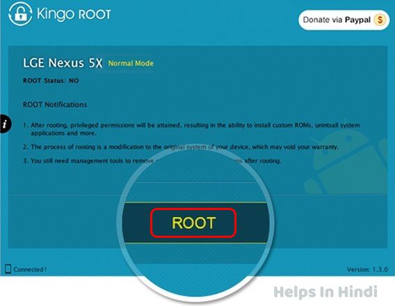 Click on root for Rooing Your Device