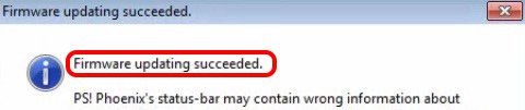 Firmware Update Succeeded