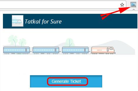 Generate Tatkal Ticket