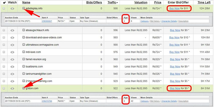 Check details of expire domain