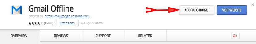 Gmail offline ko chrome browser me add kare