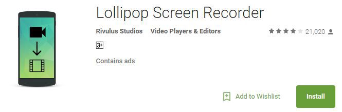 Lollipop Screen Recorder