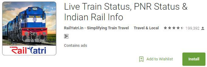 Rail Yatr Indian Railways app