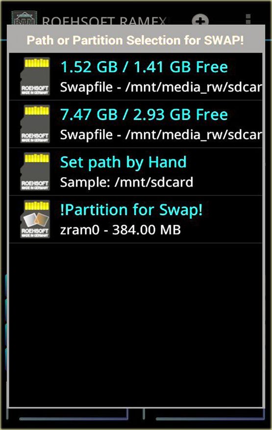 Swap file create karne ke liye location chune