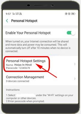 mobile hotspot kaise kare connect