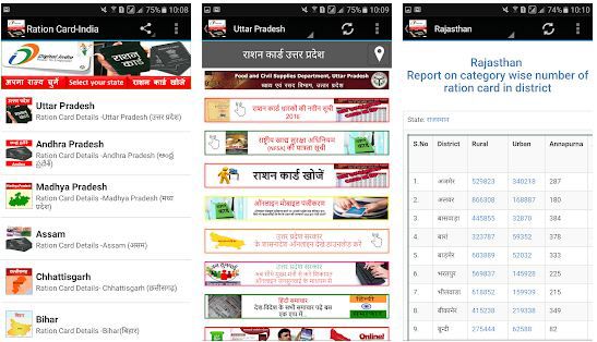 Ration Card List android app