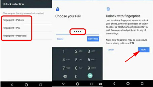 Fingerprint Pin Lock Setting