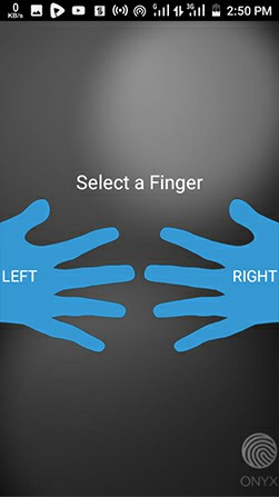 Select a finger