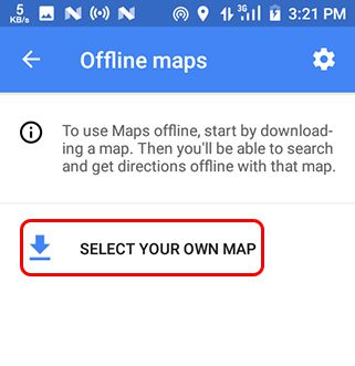select your own google map area