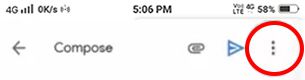 Click on three dot compose button