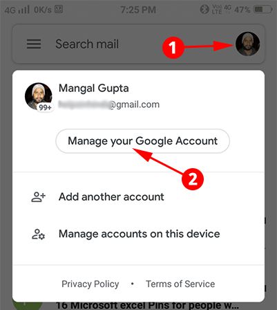 Manage your Google Account