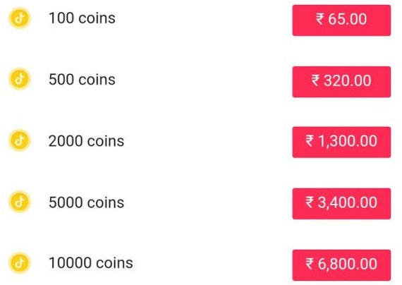 Tik-Tok-Coin-Price-List