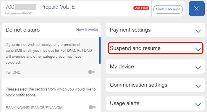 Suspend and Resume par click kare