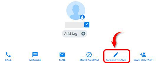Suggest A Better Name on Truecaller