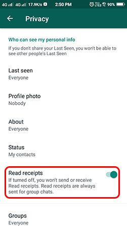 privacy setting for whatsapp