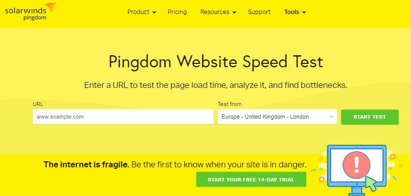 Pingdom Website Speed Test