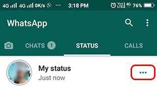 whatsapp status kaise hataye