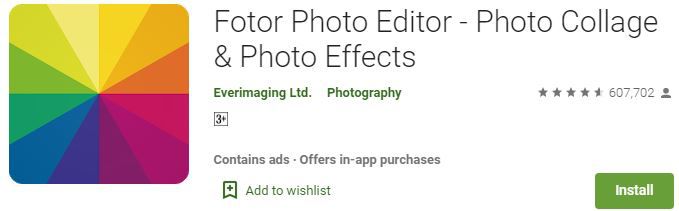 Fotor Photo Editor, photo sajane wala apps