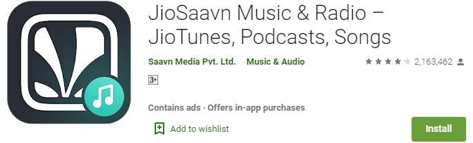 JioSaavn Music JioTunes Songs