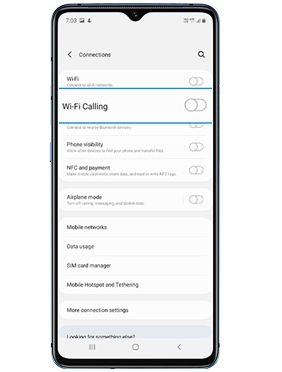 Search Wi-Fi Calling Feature