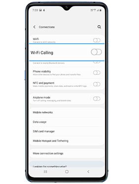 Search Wi-Fi Calling Feature