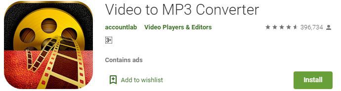 Video to mp3 Converter app