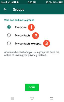 WhatsApp Groups me add hone se kaise bache