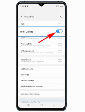 wi-fi calling feature ko enable kare