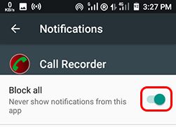 hidden call recorder app setting