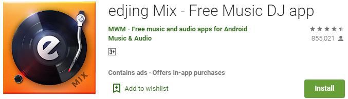 edjing Mix - Free Music DJ app