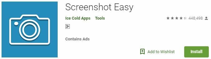 Screenshot Easy Android App