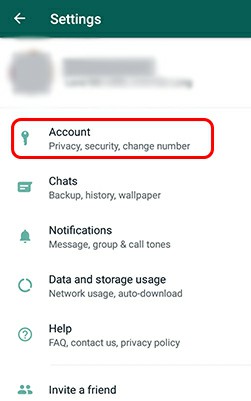 Whatsapp status account setting